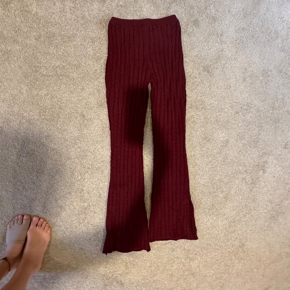 Free People Milk It Women's Burgundy Trousers - Picture 9 of 9